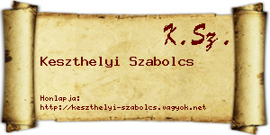 Keszthelyi Szabolcs névjegykártya