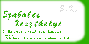 szabolcs keszthelyi business card